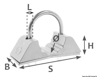 Osculati 02.013.15 - Support With 6 mm U-Bolt For Mudguards