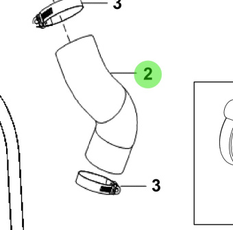 Bukh 00102-5S119 - Seawater Pump Outlet Hose for S270J Engines