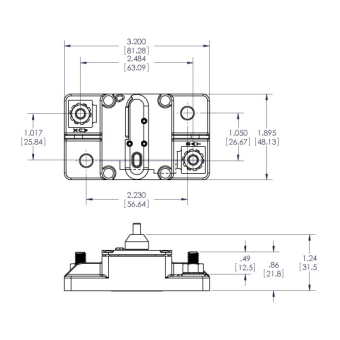 Blue Sea Circuit Breakers Surface Mount 70 Amp