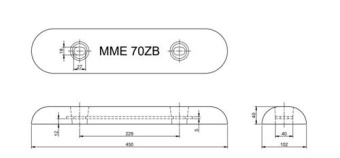 MME Hull/Rudder Anode Zinc MME70ZB
