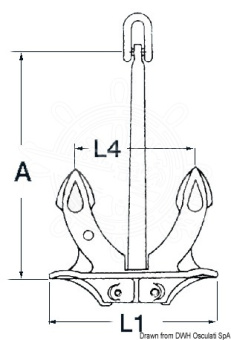 Osculati 01.103.28 - Hall Anchor 23 kg