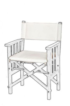 ARC Marine Deluxe Cushions For Director's Chair II White