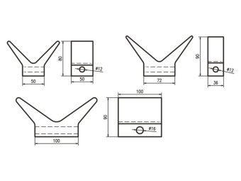 Talamex Bow Stop PU 50x50x80mm
