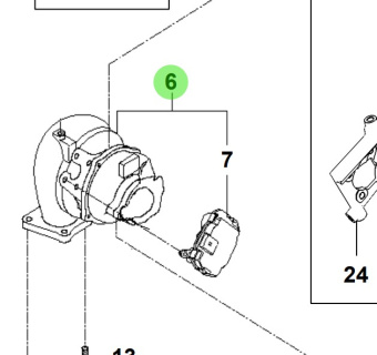Bukh 28210-3A100 - Turbocharger Assembly for S270J Engines