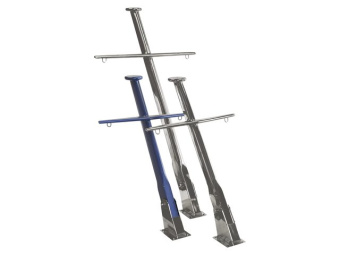 Folding Radar Mast – Stainless Steel with Bracket