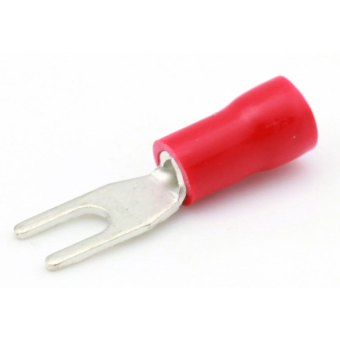 Fork Terminal - Red, 4.3 mm, 100 pcs.