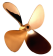 Radice 4-Blade Bronze Propeller Type S8, 20"x20", Shaft Ø40mm, Taper 1:10, Right