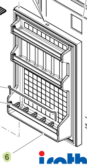 Isotherm SGC00451AA - Complete Inox Door for Cruise CR130 Clean Touch Fridge