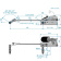Roca 532911 - Windscreen Wiper "W38L", 12V, 28mm Shaft for 2 Windows