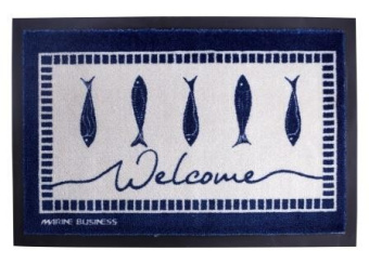 Marine Business Welcome Doormat Fish