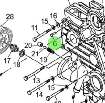 Nanni Diesel 970490204 - Timing Cover Pin for HE and TDI Engines
