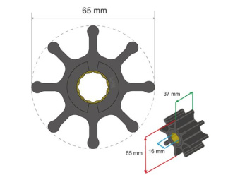Albin 06-01-017 - Premium Impeller Kit