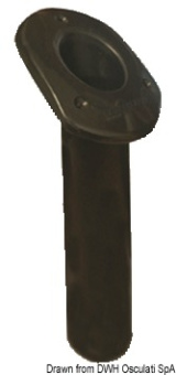 Osculati 41.164.05 - UV-Stabilized Polyp. Rod Holder Oval Black 240mm