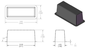 MSI TB124 Blank 12" x 4" ABS Plastic Transition Box