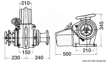 Osculati 02.337.00-12 - Anchor Electric Spire LOFRANS 'Falkon, 1500W 12V - 12 mm