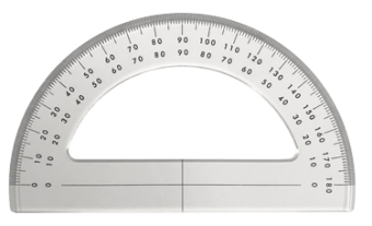 Allpa Plexiglass Protractor 180°, L= 150mm