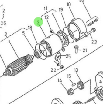 Nanni Diesel 970313089 - Starter Motor Yoke Assembly for N4 Series Engines