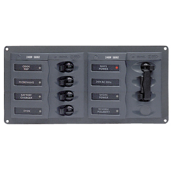 BEP Marine 900-AC1 - Panel 230V 2 Input + 4 Load Horizontal Mount