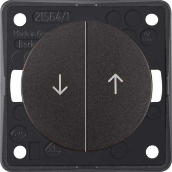 Berker Blind Series Impulse Push Button With Arrow - Brown Matt