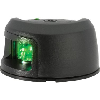 Attwood LightArmor - Navigation Light - Horizontal - Black - Green