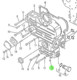 Nanni Diesel 970150202 - Timing Gear Case Plug Pin for HE Series Engines