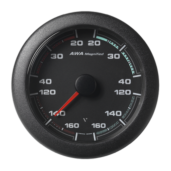 VDO A2C1957390001 - OceanLink Apparent Wind Angle Gauge Magnified 85mm Black