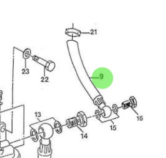 Nanni Diesel 970302166 - Fuel Leakage Hose for Fuel Filter