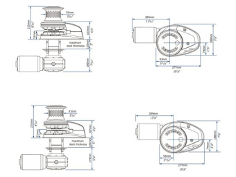 Lewmar 66810024 - Deck Unit V4/V5 Gipsy Only (GO)