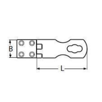 Padlock Closure A2 - 67 X 24 mm