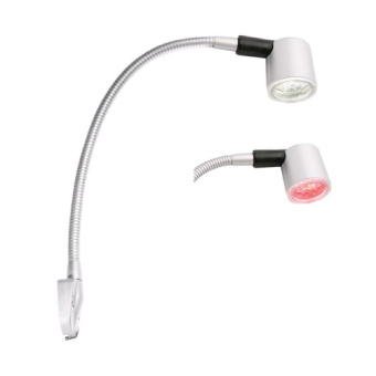 Båtsystem 94447-330ms - Kurs Lighting Chart Long Flexible Arm, Matte Silver, 330mm, LED White/Red, 12V–1.3W