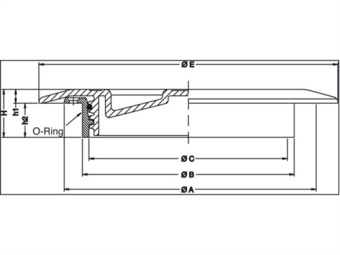 Nuova Rade 196434 - Inspection Hatch Topline 162mm White