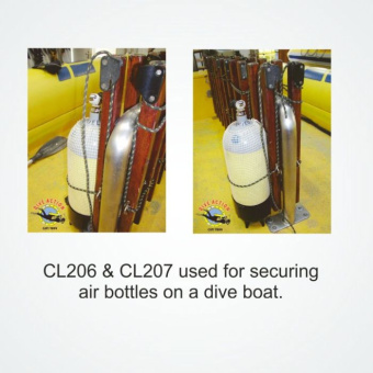 Clamcleat CL206 Lateral Starboard Cleat for 6–10 mm Rope