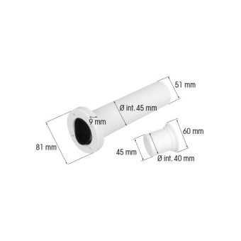 Nuova Rade White Thru-hull Scupper 55 mm