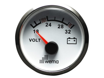 Wema 110644 - Silverline IPVR-24 Voltmeter White 18-32V