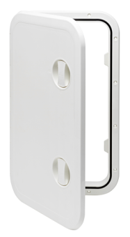 Allpa Plastic Hatch, 606x357mm, 2x Handle, 180°, White