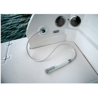 Whale DS0414B - Twist Deck Shower / 2.5 m Hose Angled Grey