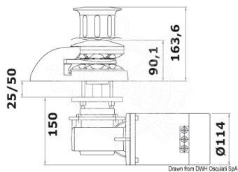 Osculati 02.404.38 - Italwinch Smart Plus Windlass GO 1500W 24V 10 mm