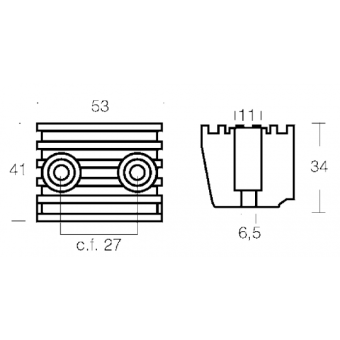 Tecnoseal Aluminium Cube For Leg DPX/ DP-SM / SX-M