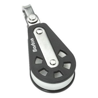 Barton N12130 - Single Swivel Block Size 2 35mm – Ball Bearing, Ø35mm Sheave, Max Rope 8mm