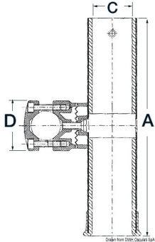 Osculati 41.167.60 - Fishing Rod AISI316 For Pipes 22/25 mm