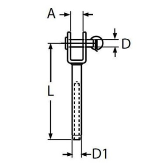 Fixed Crimp Clevis A4 ø5mm