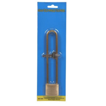 Euromarine Brass Padlock, Long Shackle - 144mm