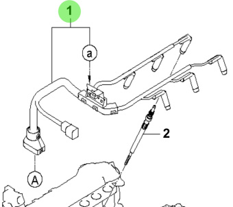 Bukh 36720-3A110 - Glow Plug Wiring Assembly for S270J Engines