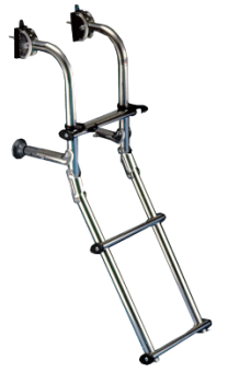 Allpa Stainless Steel Foldable Bathing Ladder, 3-Steps, L=740mm, B=220mm, Tube Ø25mm