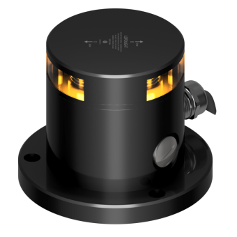 Lopolight 200-023G2-PRO-180 - Navigation Light 2NM 180° Yellow Whistle, Black Anodized