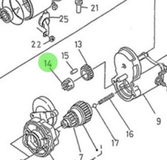 Nanni Diesel 970313095 - Starter Retainer for N4 Series Engines