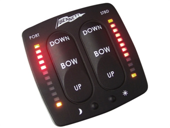 Bennett BNEIC5002 – Trim Tab Indicator Control with Auto Retract & Variable Lighting 24V (70×70 mm)