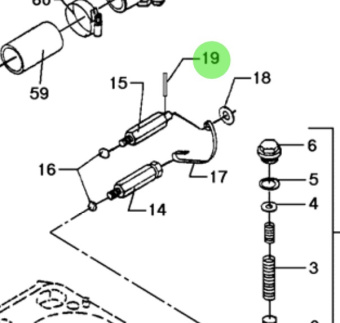 Bukh 520J0209 - Split Pin for DV36 and DV48 Injection Pump and Oil Cooler