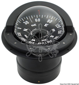 Osculati 25.002.00 - RIVIERA 6" recess fit compass for sail boats B6/W3
