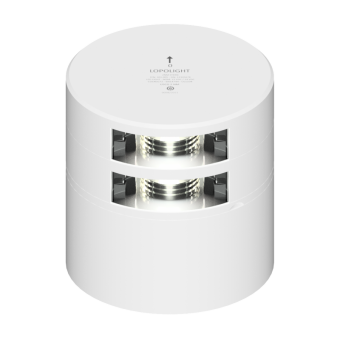 Lopolight 301-005ST-WH - Navigation Light 2NM 135° White, Stern, Double, White Coated